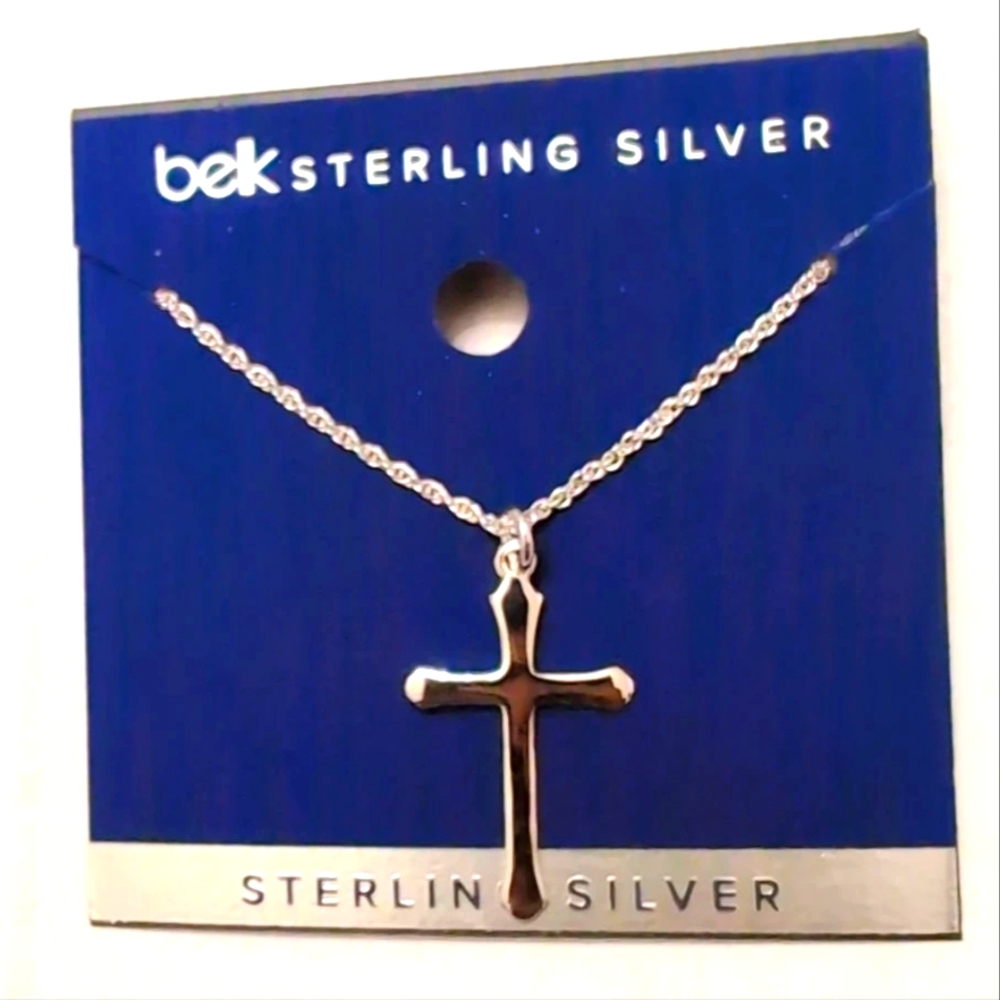 Sterling Silver Cross Chain Necklace